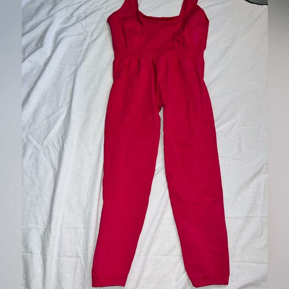NWOT Free People Movement Good Karma Onesie in Sold-out Berry - Picture 6 of 10